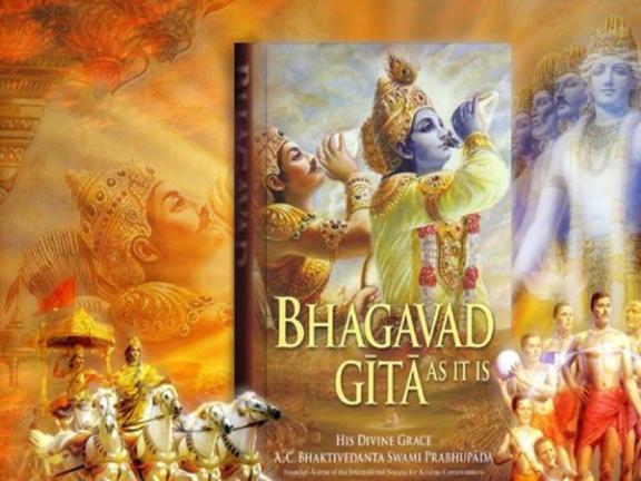 Book Distribution bhagavad Gita to Famous people